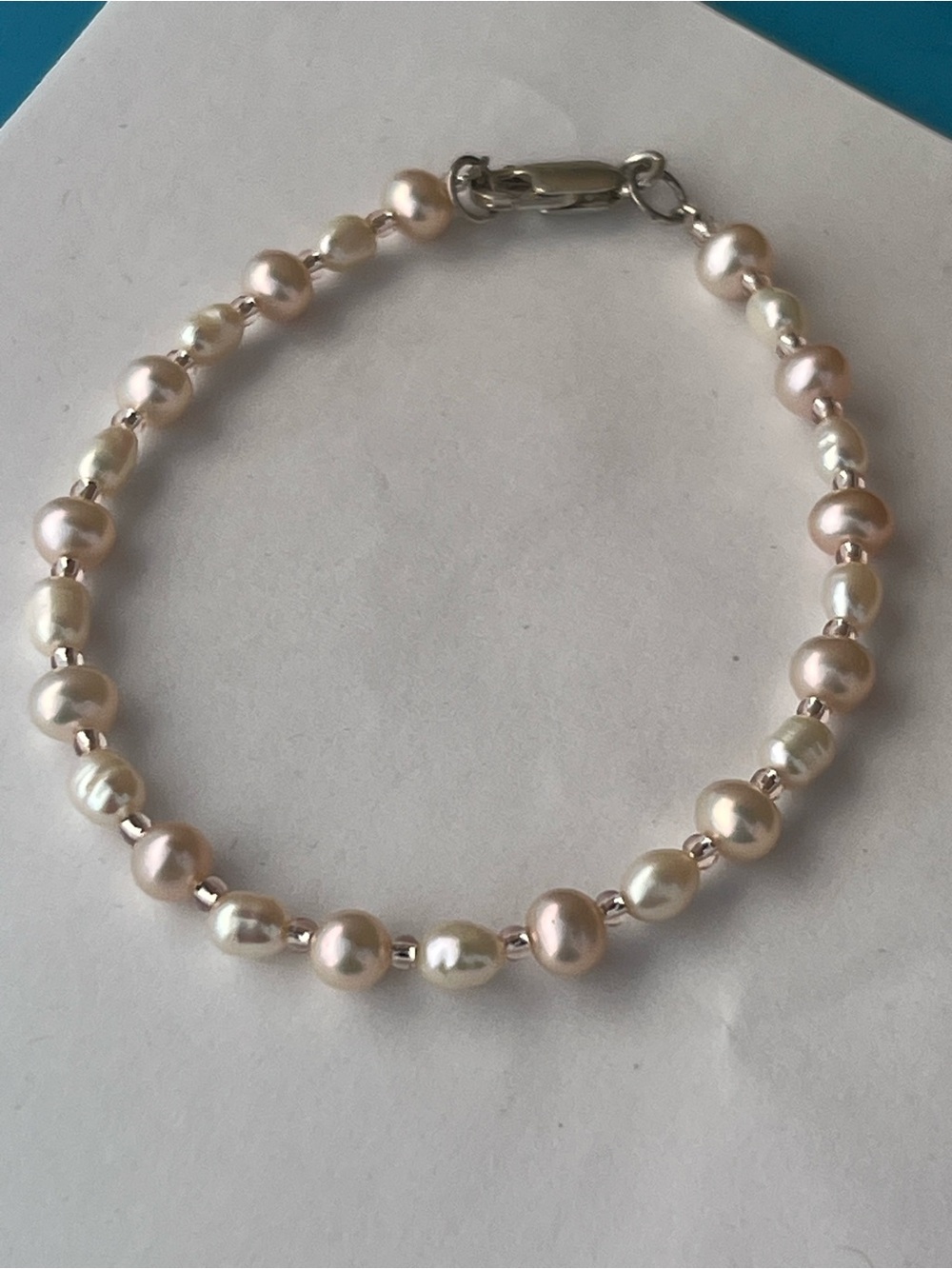 Sterling silver freshwater pearl bracelet